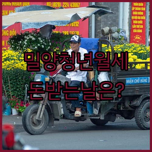 밀양시 청년 월세 지원금 지급일과 대상자 선정 기준