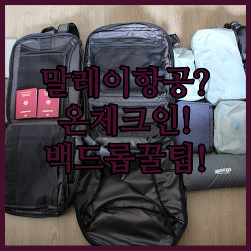 말레이시아항공 온라인 체크인 백 드롭 카운터 이용 방법