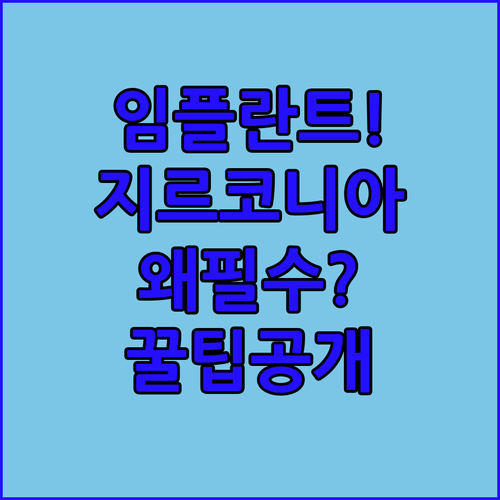어금니 및 앞니 임플란트 보철물 지르코니아 추천