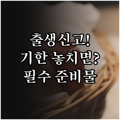 출생신고 기한과 주민센터 방문 필수 준비물 확인하기