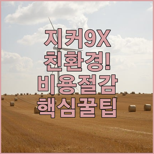 지커 9X 전기차 친환경 인증에 따른 비용 절감 혜택