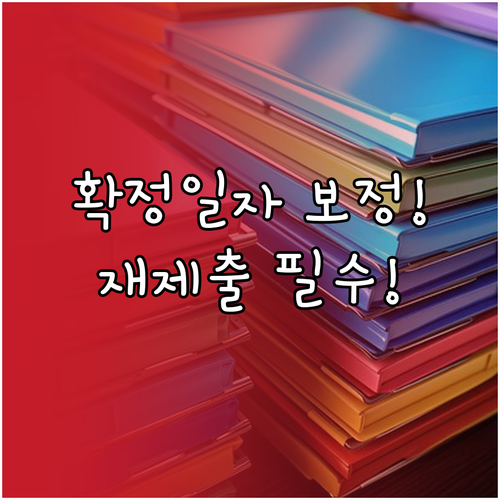확정일자 온라인 신청 보정 요청과 재제출 방법