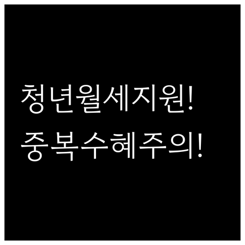 청년월세지원 중복수혜 기준과 신청 전 확인사항