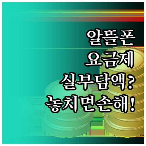 알뜰폰 요금제 가입 전 실제 부담액 계산하기