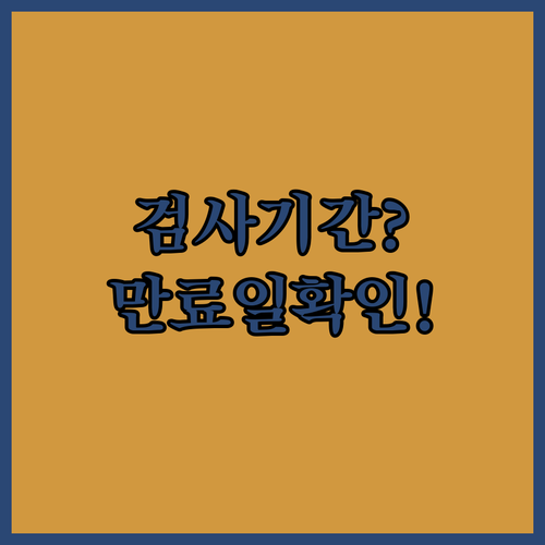 자동차검사 기간 시작일과 만료일 확인 방법