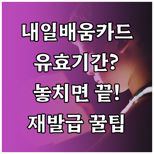 내일배움카드 유효기간 발급 시기별 차이와 재발급 방법